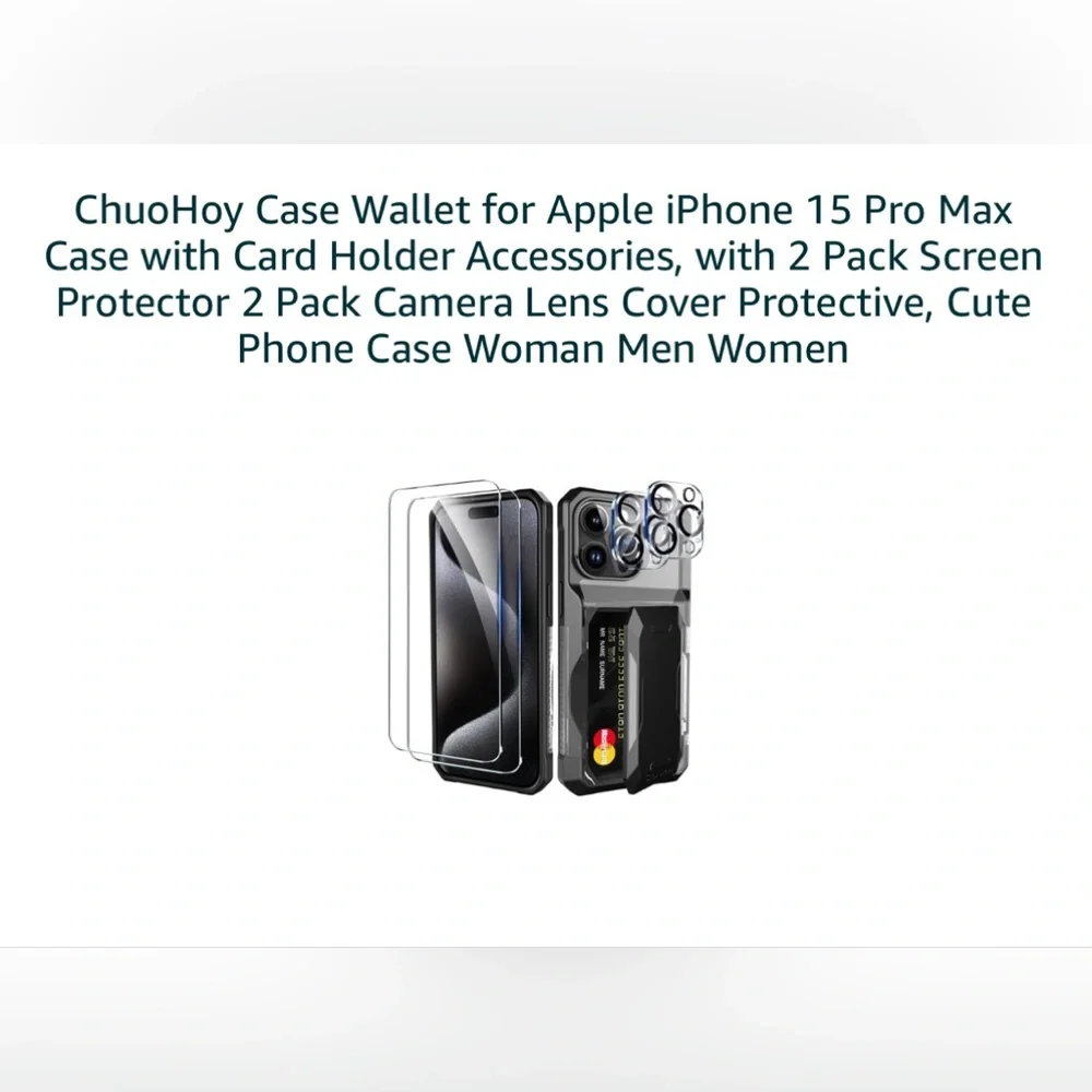 ChuoHoy Case Wallet for Apple iPhone 15 Pro Max Case with Card Holder